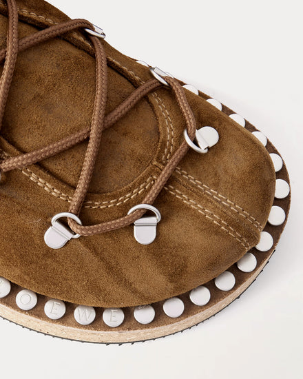 Loewe Rivet Suede Brown Shoes - 5