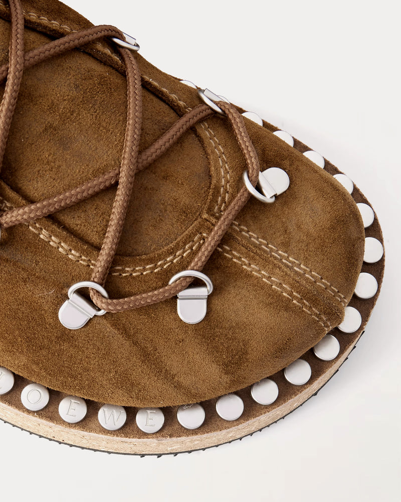 Loewe Rivet Suede Brown Shoes - 5