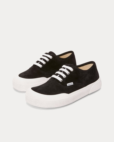 Loewe Terra Vulca Suede Lace-Up Black Low Top Sneakers - 2