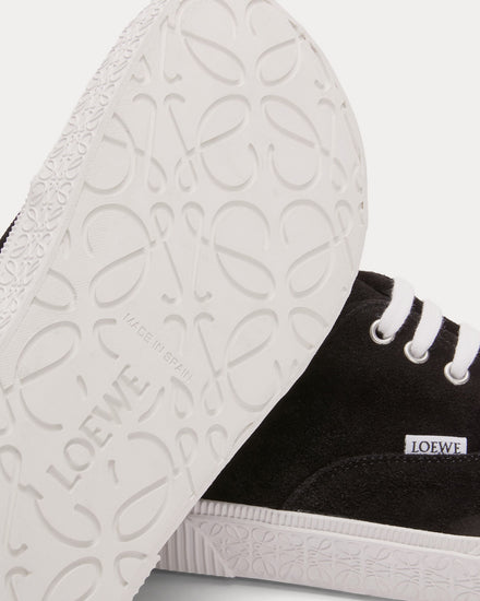 Loewe Terra Vulca Suede Lace-Up Black Low Top Sneakers - 3