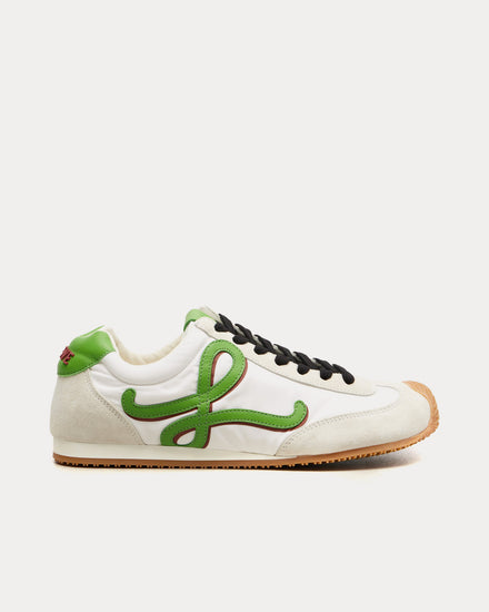 Loewe x Louis Wain Ballet Runner 2.0 Nylon & Calfskin White / Green Low Top Sneakers - 1