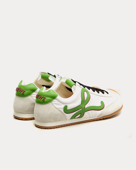 Loewe x Louis Wain Ballet Runner 2.0 Nylon & Calfskin White / Green Low Top Sneakers - 3