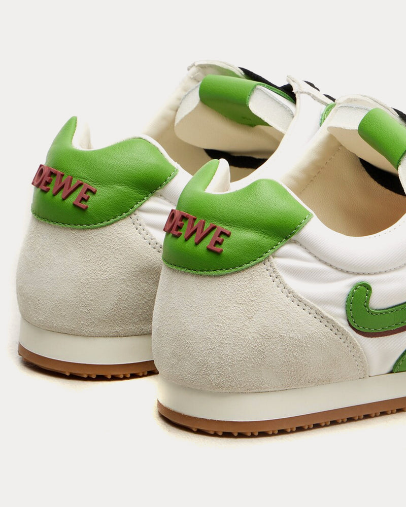 Loewe x Louis Wain Ballet Runner 2.0 Nylon & Calfskin White / Green Low Top Sneakers - 4