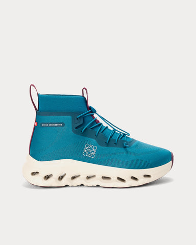 On Running x Loewe Cloudtilt Hi Teal / Oatmeal / Burgundy High Top Sneakers