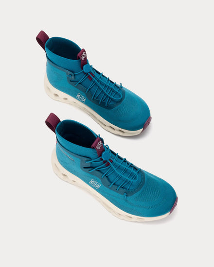 On Running x Loewe Women's Cloudtilt Hi Teal / Oatmeal / Burgundy