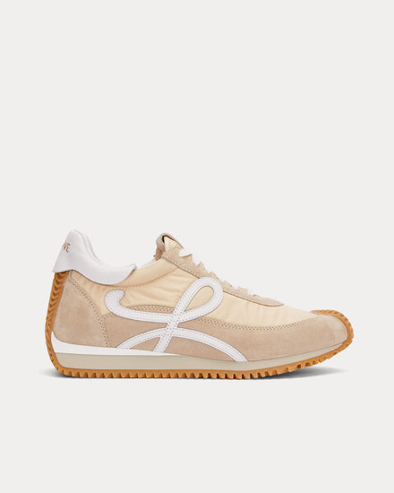 Loewe x Paula's Ibiza Flow Runner Nylon & Suede Light Powder Low Top Sneakers - 1