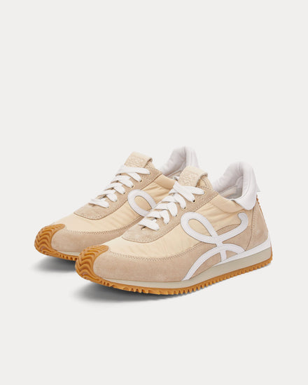 Loewe x Paula's Ibiza Flow Runner Nylon & Suede Light Powder Low Top Sneakers - 2