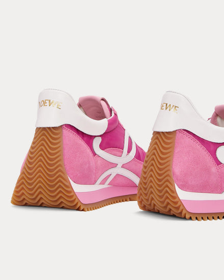 Loewe x Paula's Ibiza Flow Runner Nylon & Suede Pink Low Top Sneakers - 3