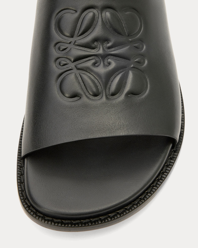Loewe x Paula's Ibiza Flex Anagram Soft Calfskin Black Slides - 3