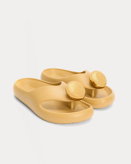 Loewe x Paula's Ibiza Foam Pebble Medium Concealer / Gold Sandals - 2