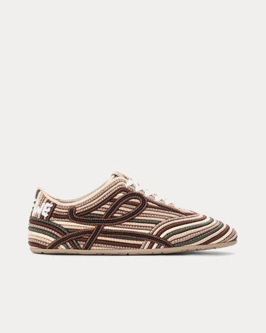 Loewe x Paula's Ibiza Yago Embroidered Canvas Brown / Multitone Low Top Sneakers