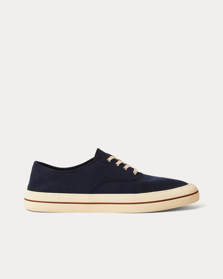 Loro Piana Nantucket Walk Blue Navy Low Top Sneakers - 1