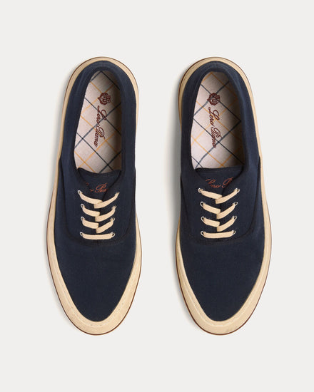 Loro Piana Nantucket Walk Blue Navy Low Top Sneakers - 2