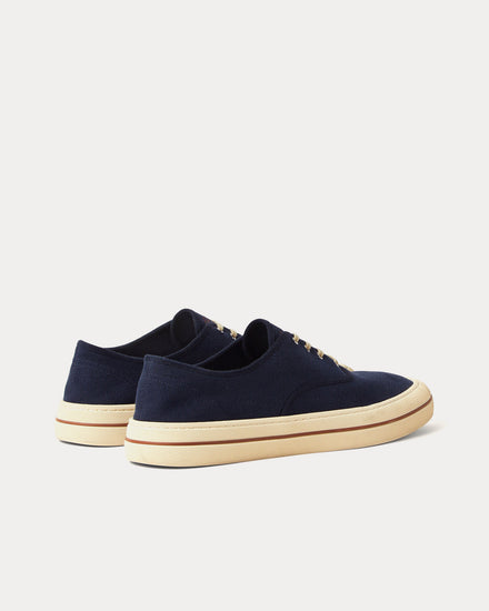 Loro Piana Nantucket Walk Blue Navy Low Top Sneakers - 4