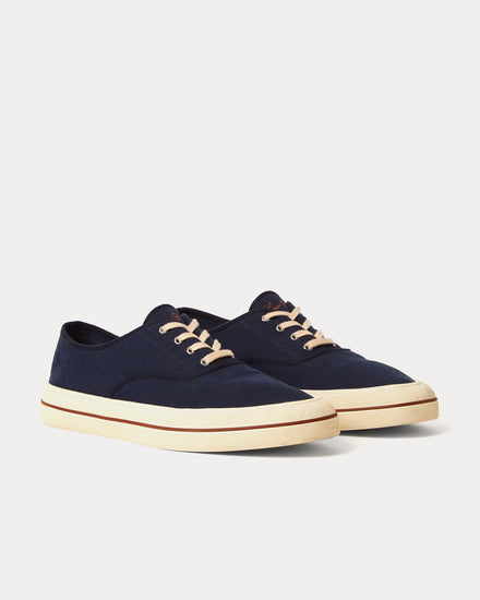 Loro Piana Nantucket Walk Blue Navy Low Top Sneakers - 3