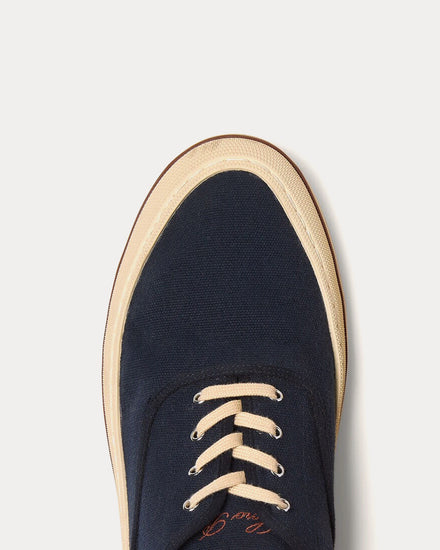 Loro Piana Nantucket Walk Blue Navy Low Top Sneakers - 5