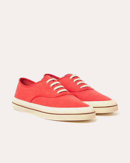Loro Piana Nantucket Walk Red Tango Low Top Sneakers - 3