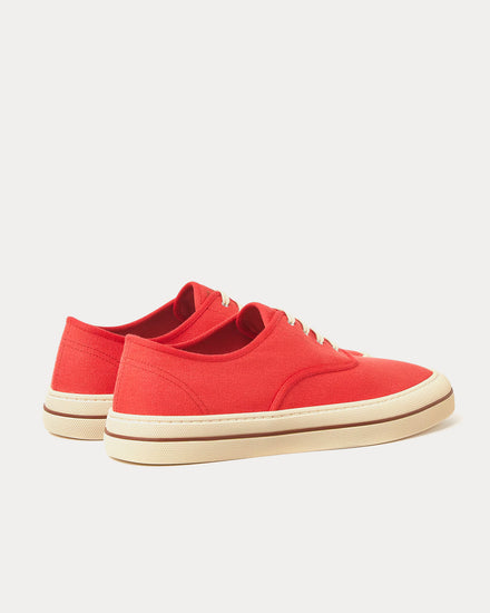 Loro Piana Nantucket Walk Red Tango Low Top Sneakers - 4