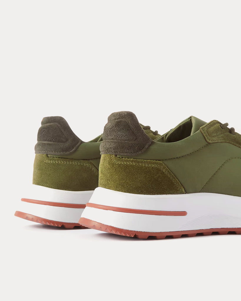 Loro Piana Weekend Walk Technical Fabric Green Low Top Sneakers - Sneak ...