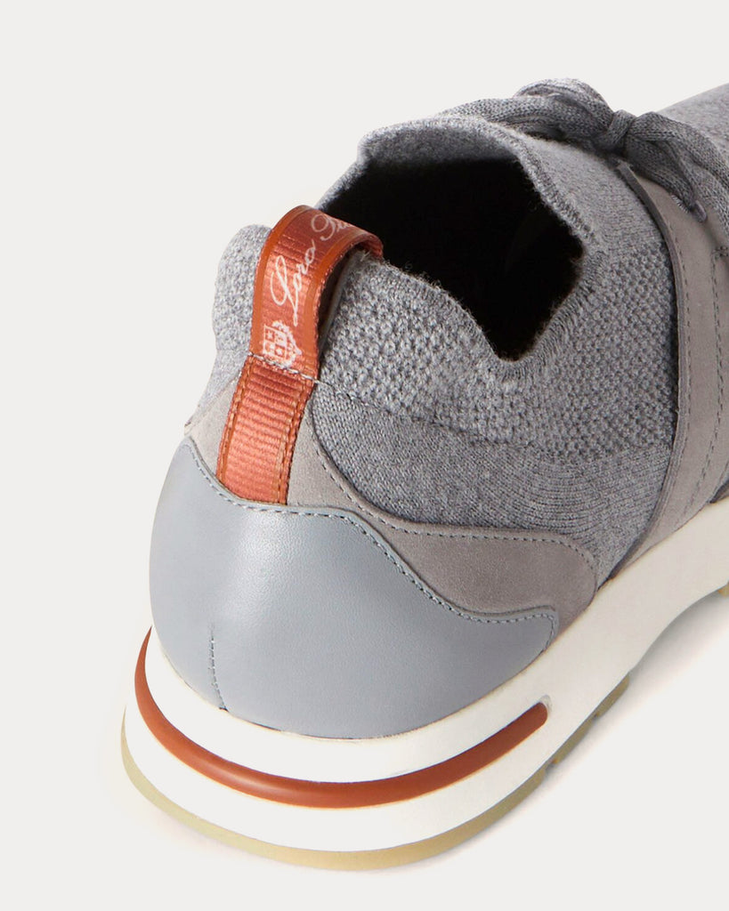 Loro Piana 360 Lp Lady Flexy Walk Virgin Wool Flannel Grey Low Top ...