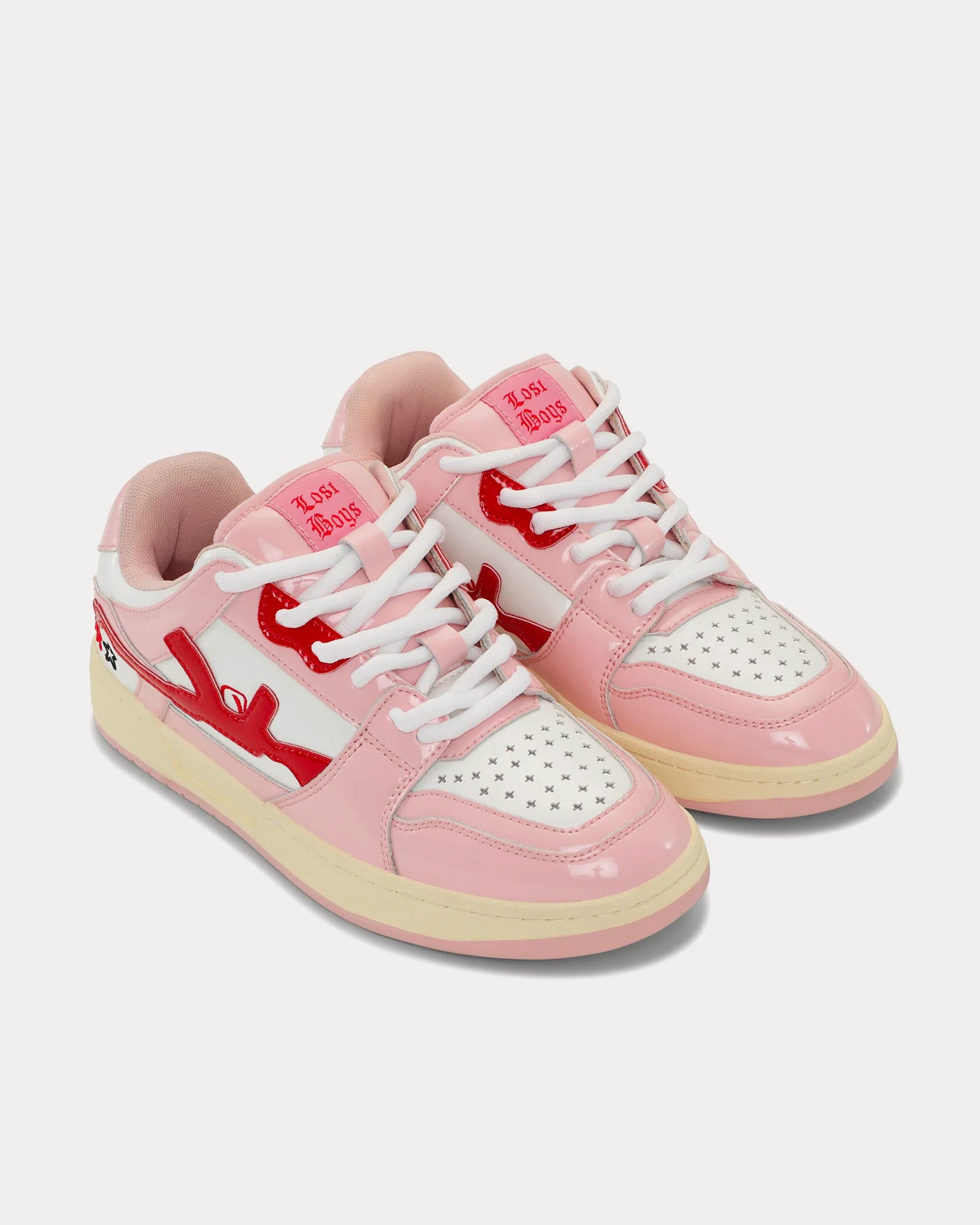 Lost Boys - Feelin' Peachy Pink / White Low Top Sneakers