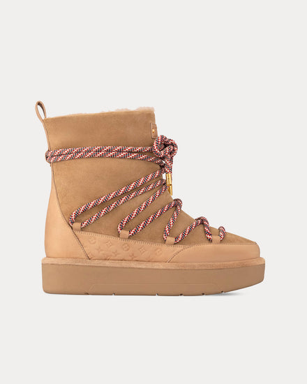 Louis Vuitton LV Ski Aspen Platform Beige Ankle Boots - 1