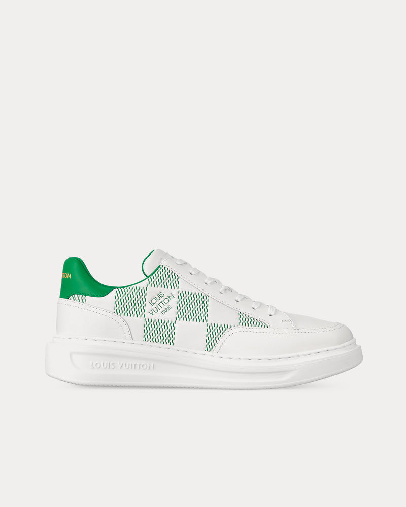 Louis Vuitton Men's Beverly Hills White Green Low Top Sneakers