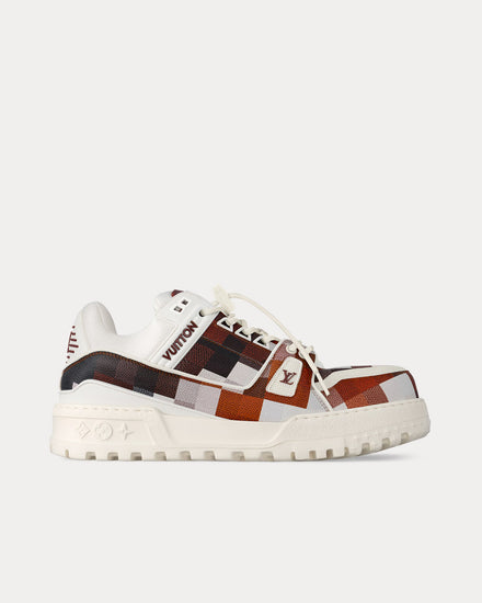 Louis Vuitton LV Maxi Trainer Damoflage-Printed Calf Leather White / Brown Low Top Sneakers - 1