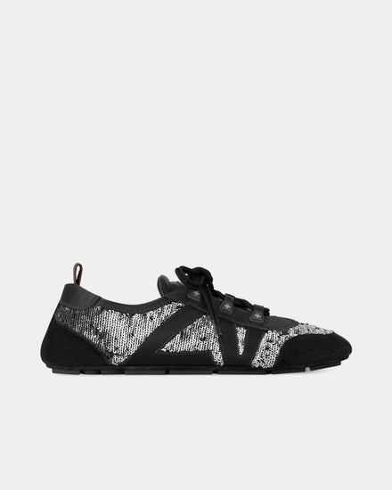 Louis Vuitton LV Sneakerina Sequins Black / Silver Low Top Sneakers - 1