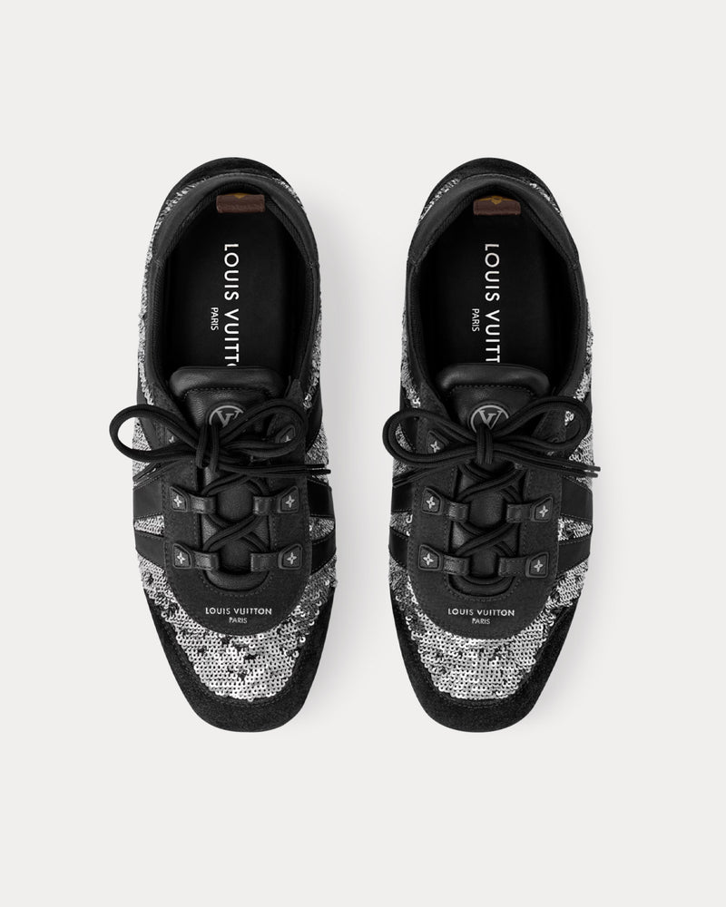 Louis Vuitton LV Sneakerina Sequins Black / Silver Low Top Sneakers - 2