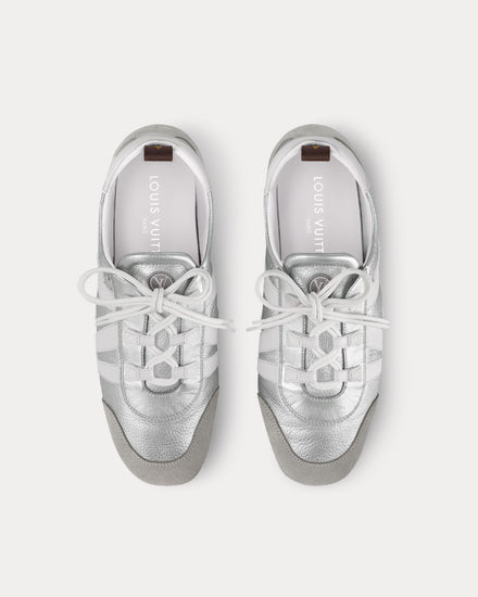 Louis Vuitton LV Sneakerina Silver Low Top Sneakers - 2