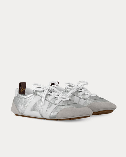 Louis Vuitton LV Sneakerina Silver Low Top Sneakers - 3