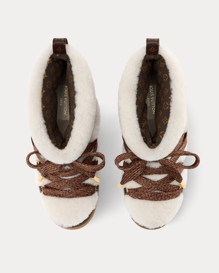 Louis Vuitton LV Cloud Lace-Up Beige Ankle Boots - 2