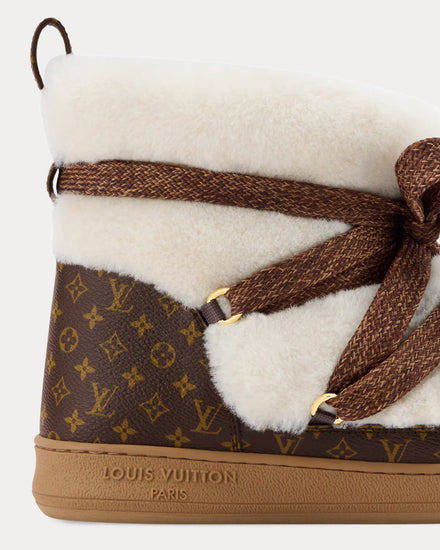 Louis Vuitton LV Cloud Lace-Up Beige Ankle Boots - 5