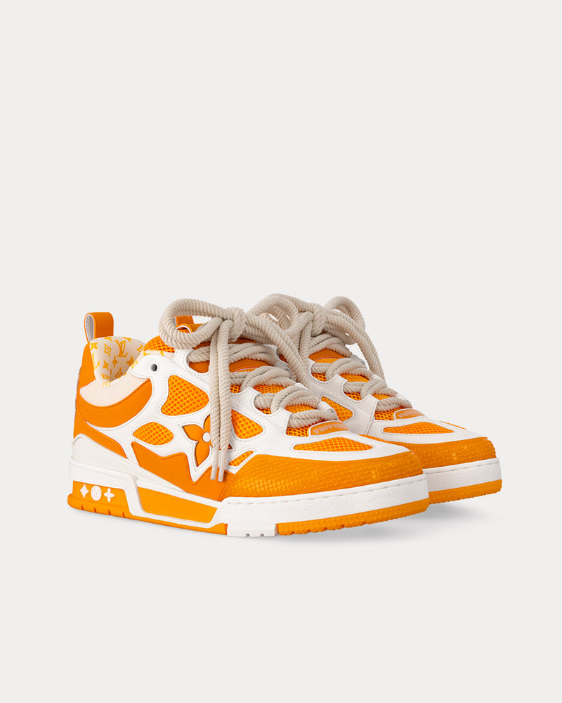 Louis Vuitton LV Skate Leather Yellow Low Top Sneakers - 3