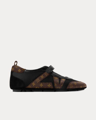 Louis Vuitton LV Sneakerina Mary Janes Black / Brown Slip On Sneakers