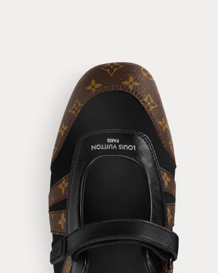 Louis Vuitton LV Sneakerina Mary Janes Black / Brown Slip On Sneakers - 5