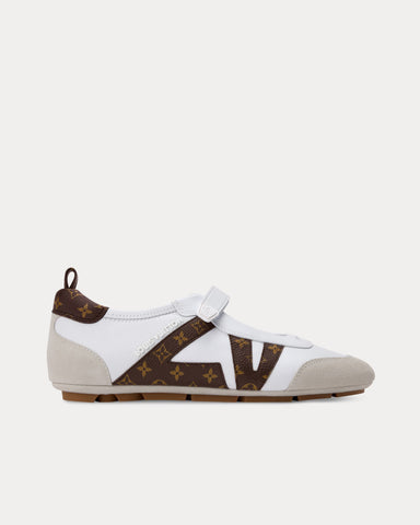 Louis Vuitton LV Sneakerina Mary Janes White / Brown Slip On Sneakers