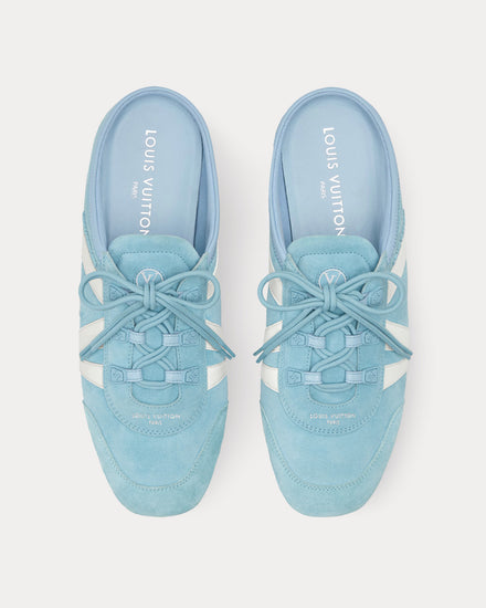 Louis Vuitton LV Sneakerina Open Back Sky Blue Slip On Sneakers - 2