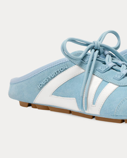 Louis Vuitton LV Sneakerina Open Back Sky Blue Slip On Sneakers - 3