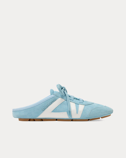 Louis Vuitton LV Sneakerina Open Back Sky Blue Slip On Sneakers - 1