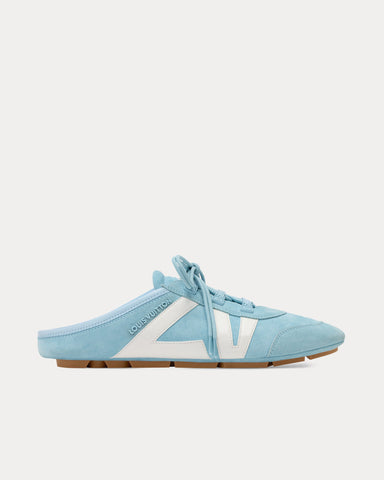 Louis Vuitton LV Sneakerina Open Back Sky Blue Slip On Sneakers