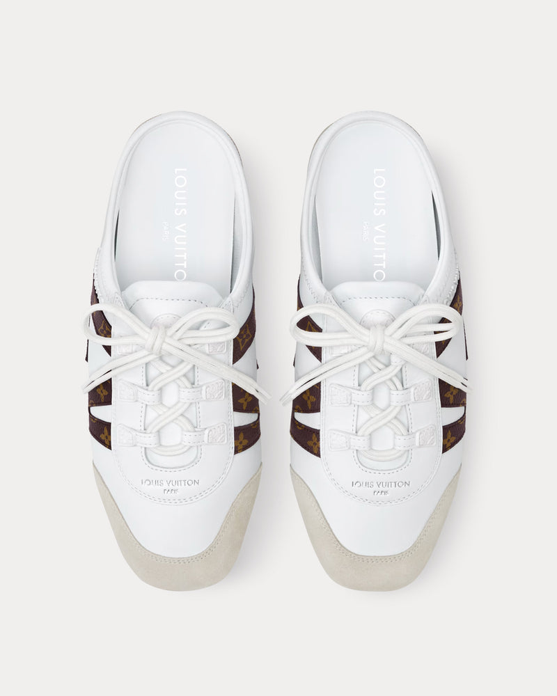 Louis Vuitton Women's LV Sneakerina Open Back White Slip On Sneakers