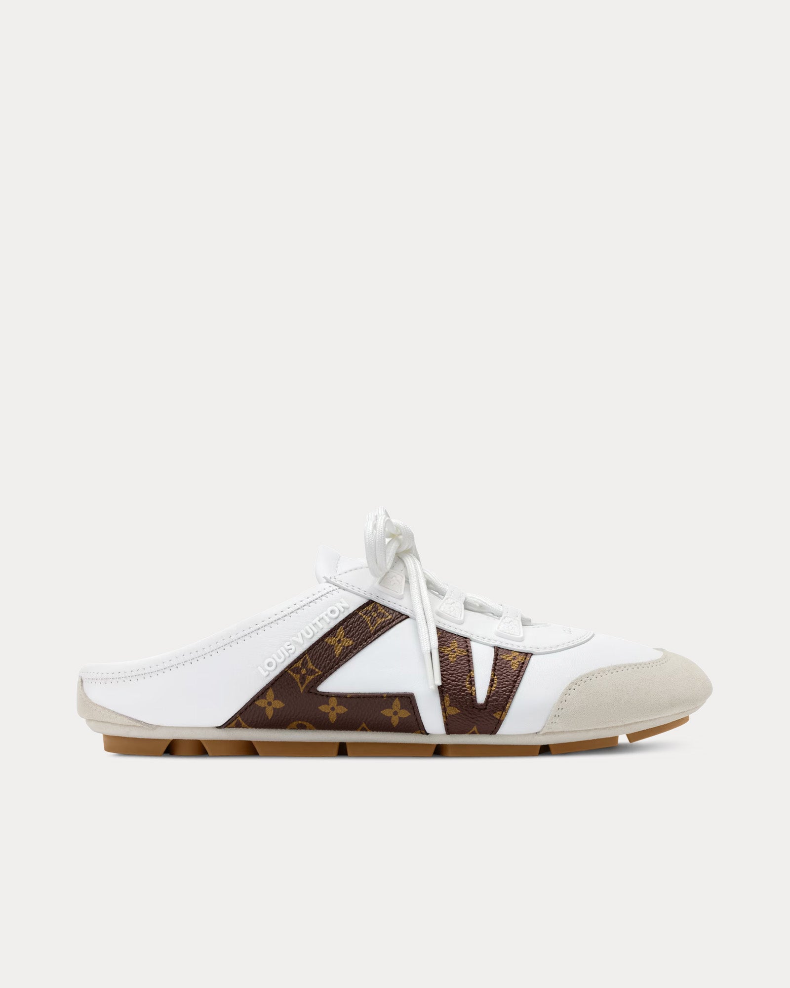 Louis Vuitton Women's LV Sneakerina Open Back White Slip On Sneakers