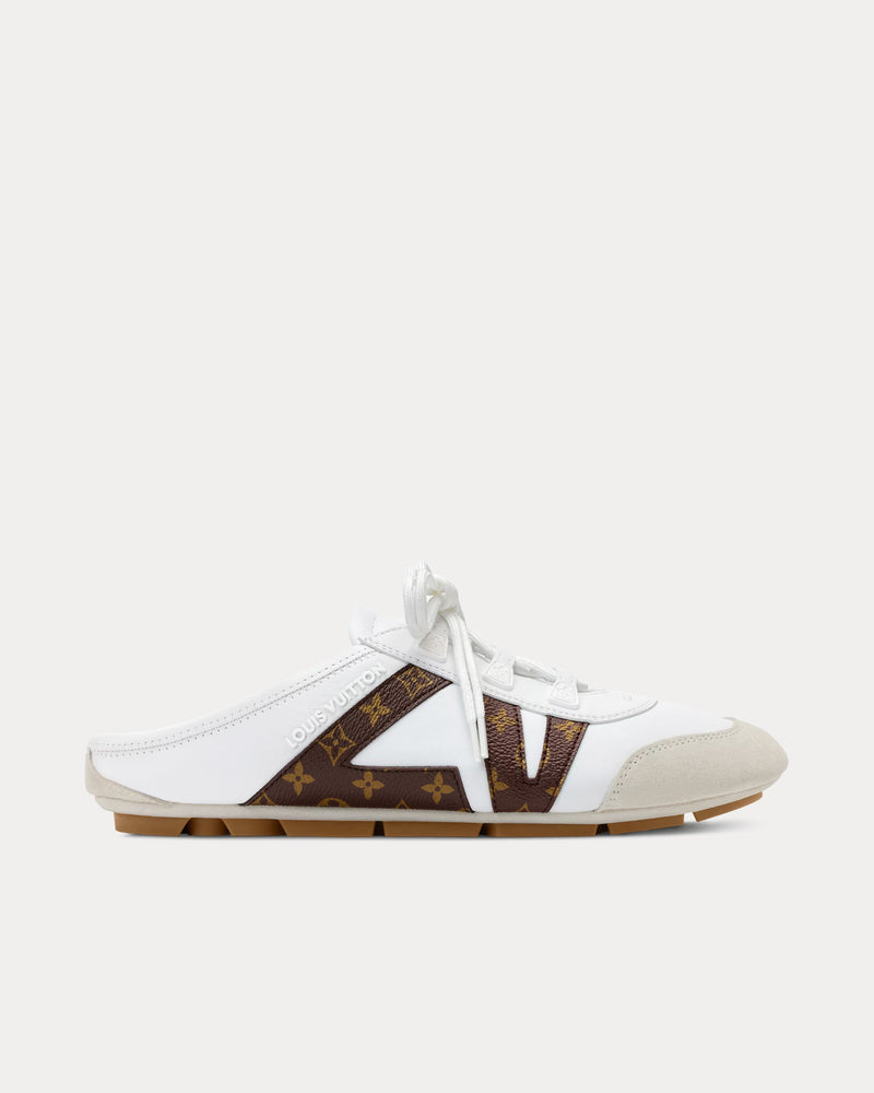 Louis Vuitton Women's LV Sneakerina Open Back White Slip On Sneakers