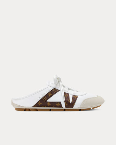 Louis Vuitton LV Sneakerina Open Back White Slip On Sneakers