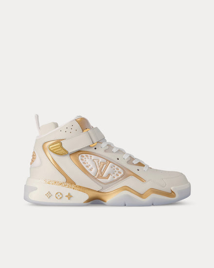 Louis Vuitton LV Trainer 2.0 Gold Mid Top Sneakers - 1