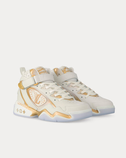 Louis Vuitton LV Trainer 2.0 Gold Mid Top Sneakers - 3