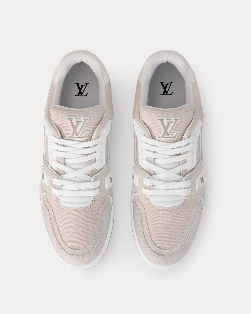 Louis Vuitton LV Trainer Monogram Denim Beige Low Top Sneakers - Sneak in  Peace