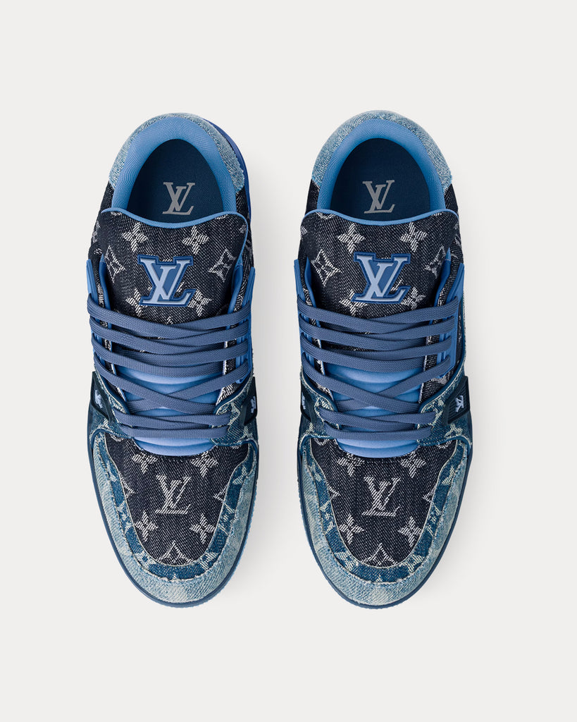 LV Trainer Sneaker Blue/Denim (ON FOOT) 